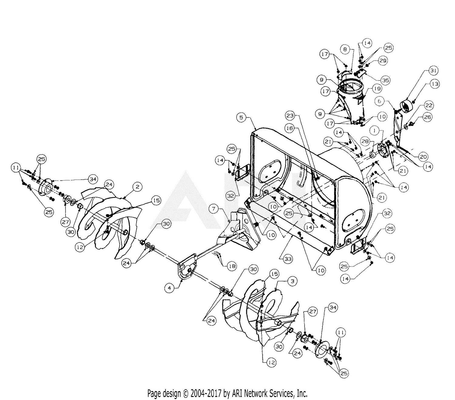 snow blower parts diagram