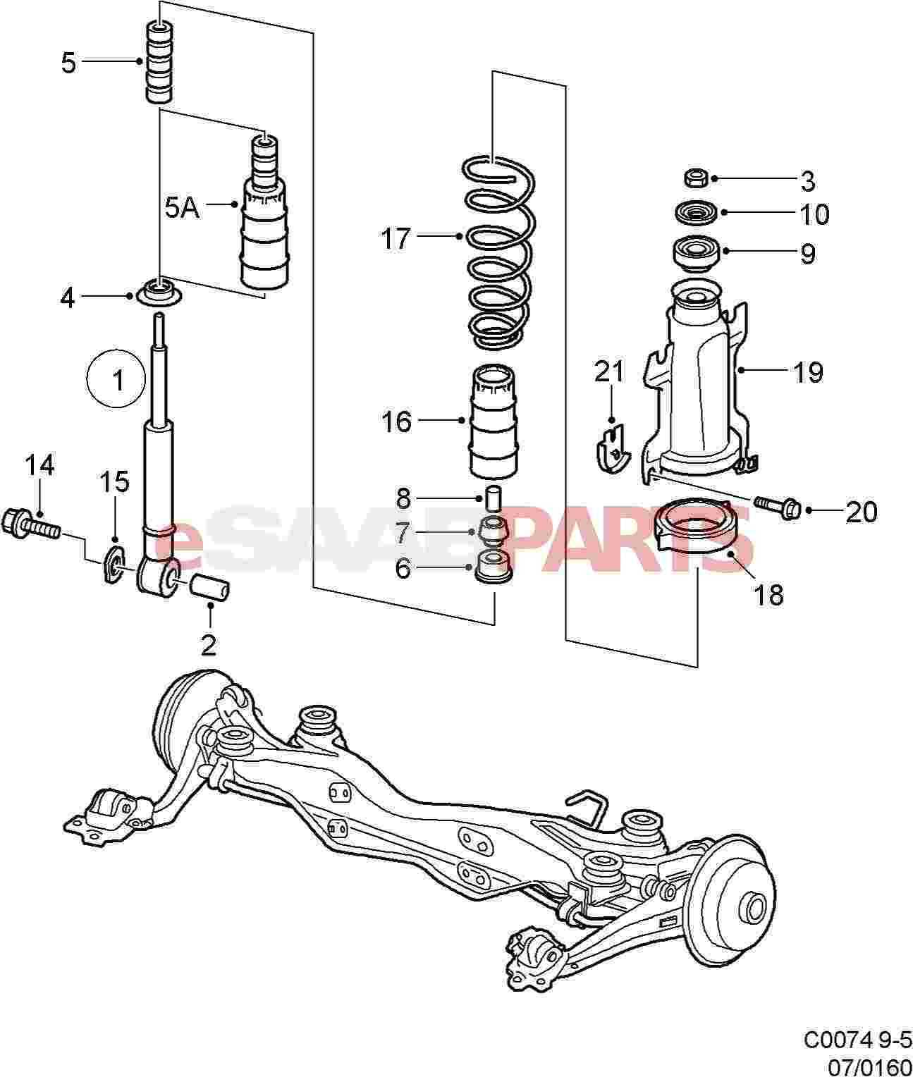 rear suspension parts diagram