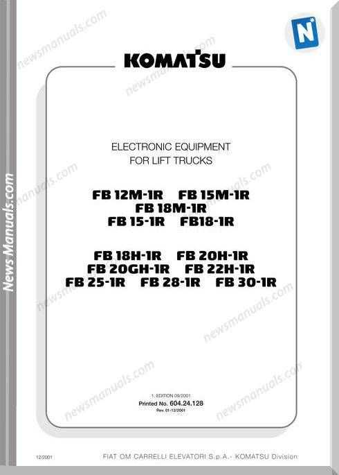 komatsu forklift parts diagram