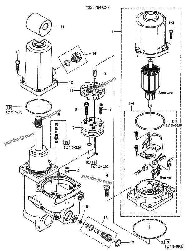 showa trim and tilt parts diagram