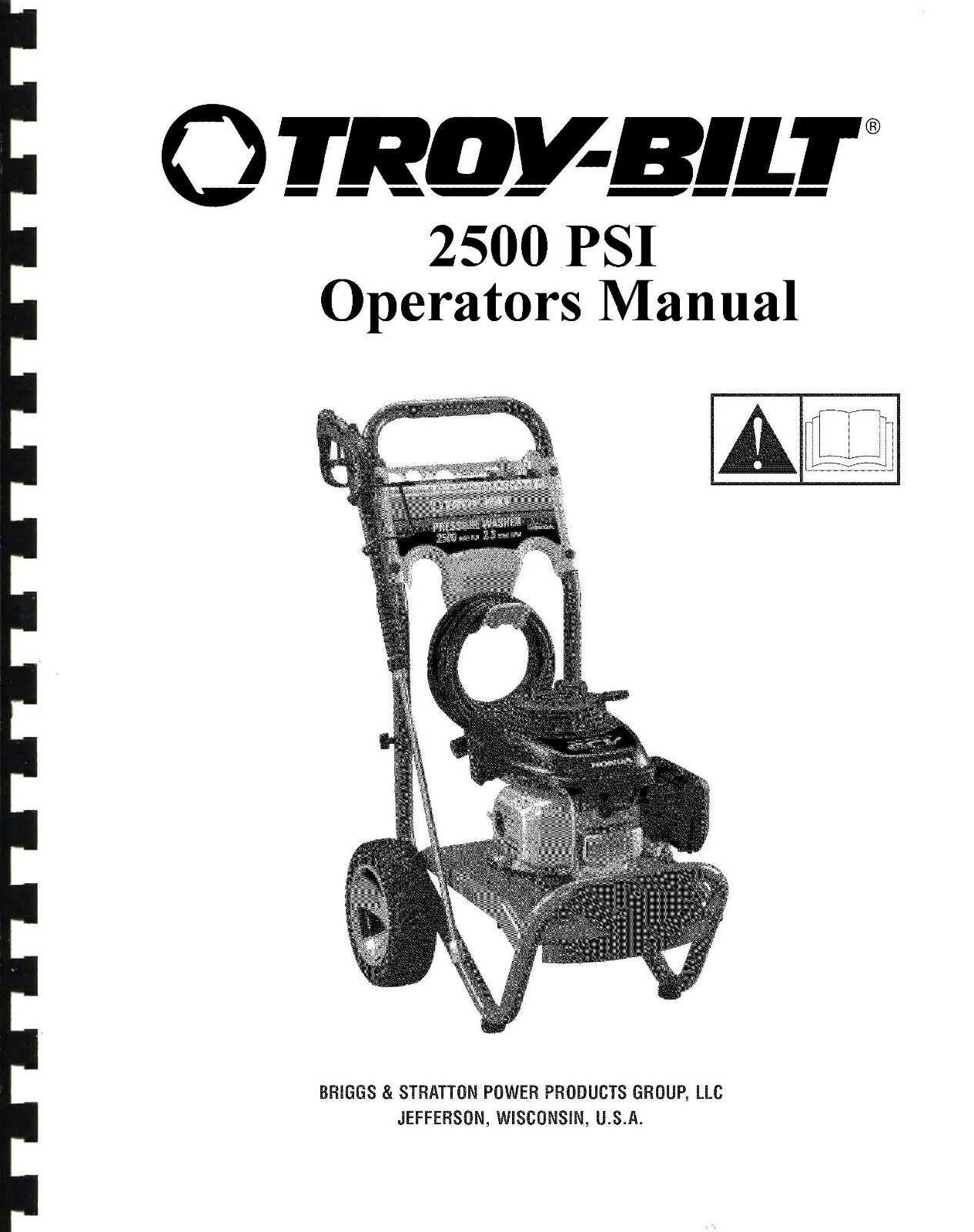 troy bilt xp 3000 psi pressure washer parts diagram