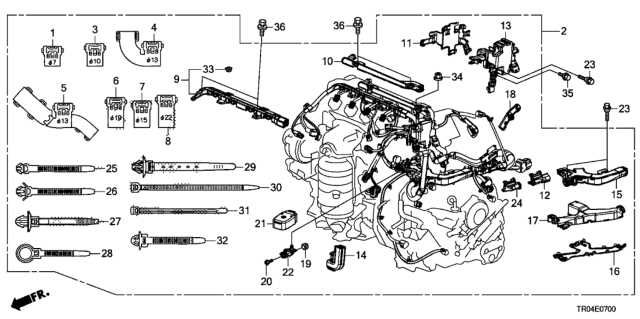 honda civic engine parts diagram