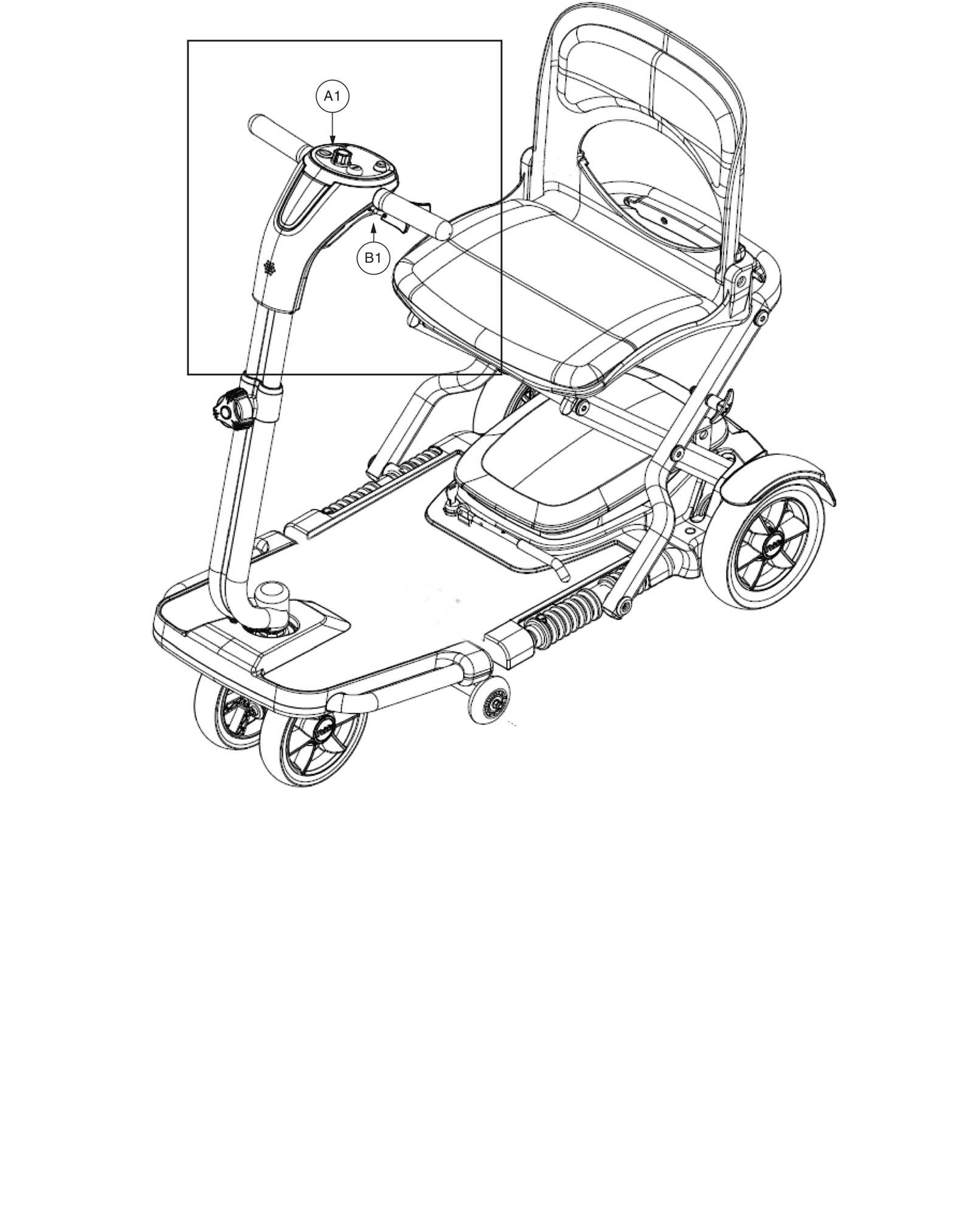 pride mobility scooter parts diagram