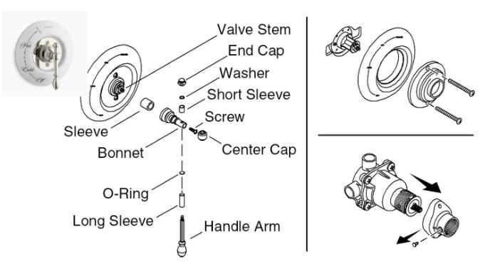 shower valve parts diagram