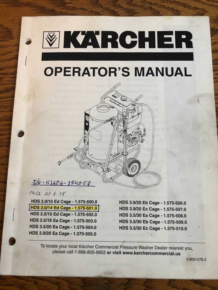 pressure washer parts diagram