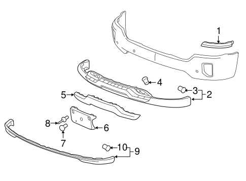 2018 chevy silverado front bumper parts diagram