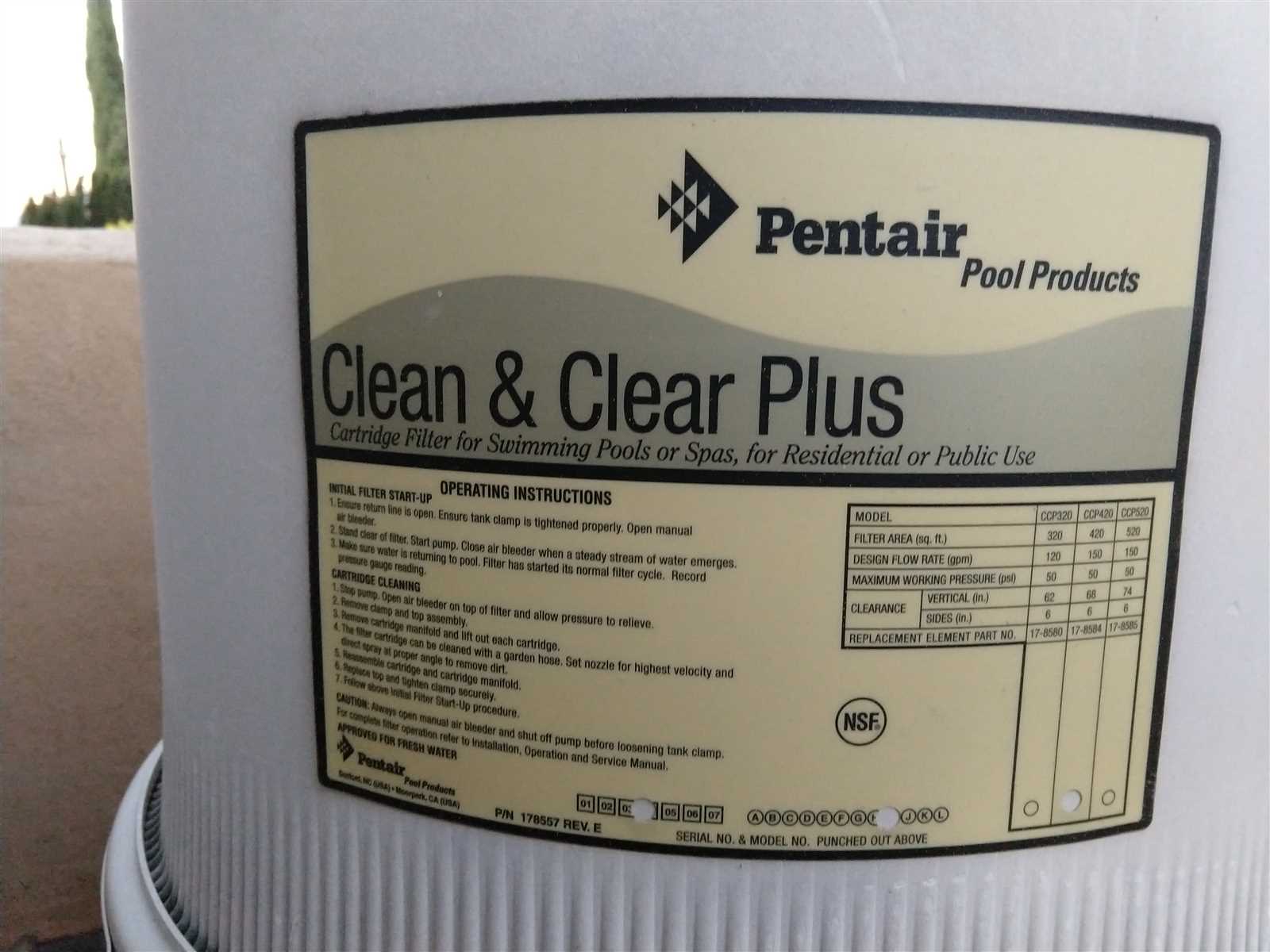 pentair clean and clear plus 420 parts diagram