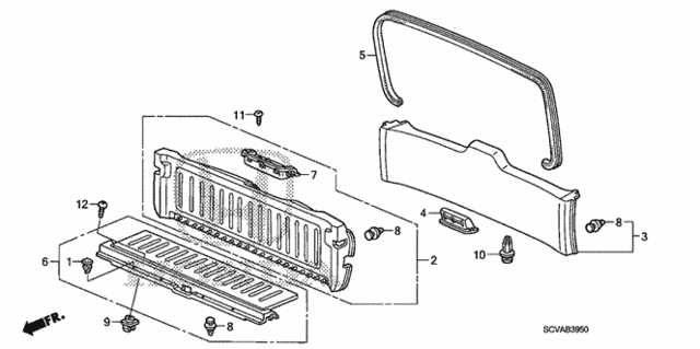 toyota tacoma tailgate parts diagram