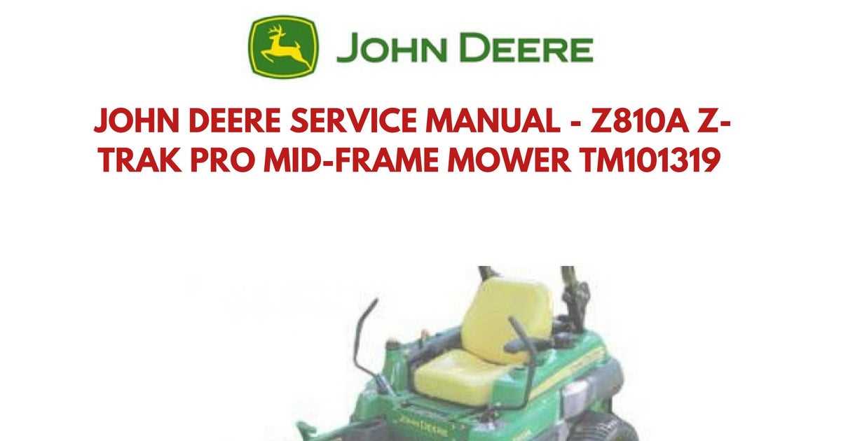 john deere z810a parts diagram