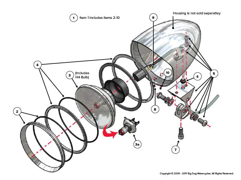 headlight parts diagram