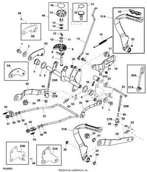 john deere x300 42 inch mower deck parts diagram