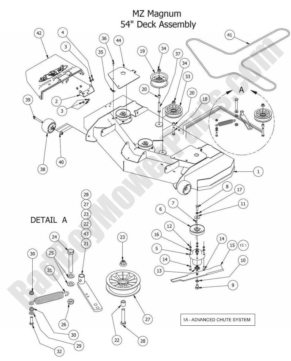 bad boy mower parts diagram