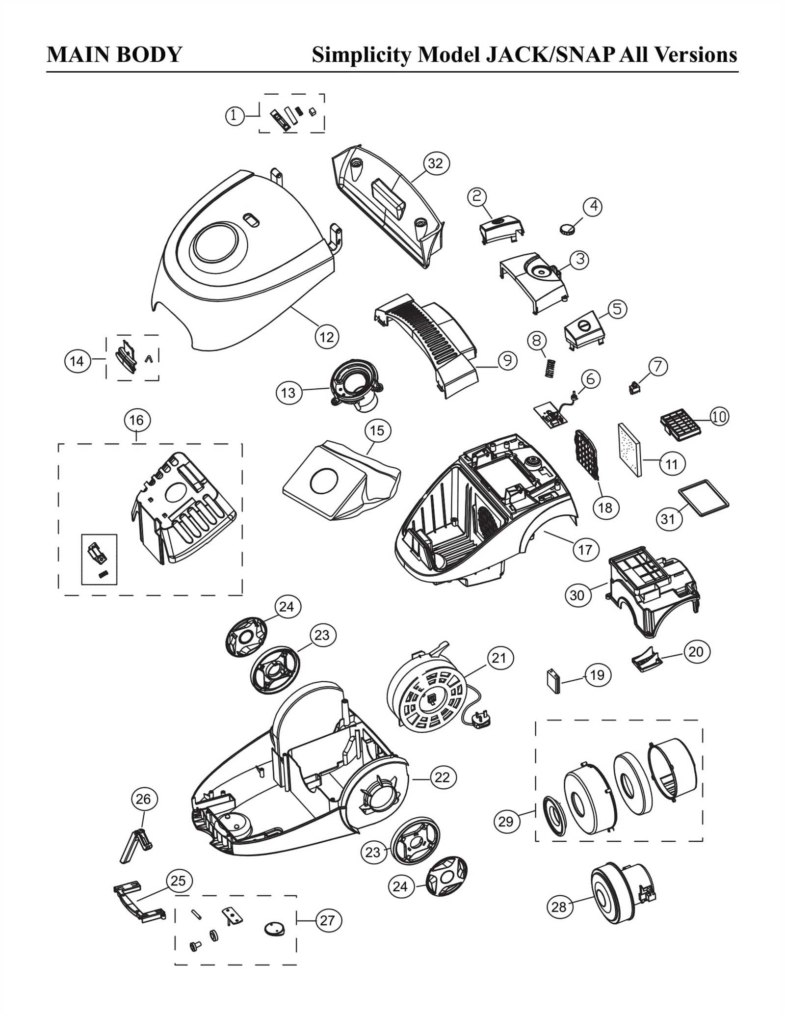 oreck xl parts diagram