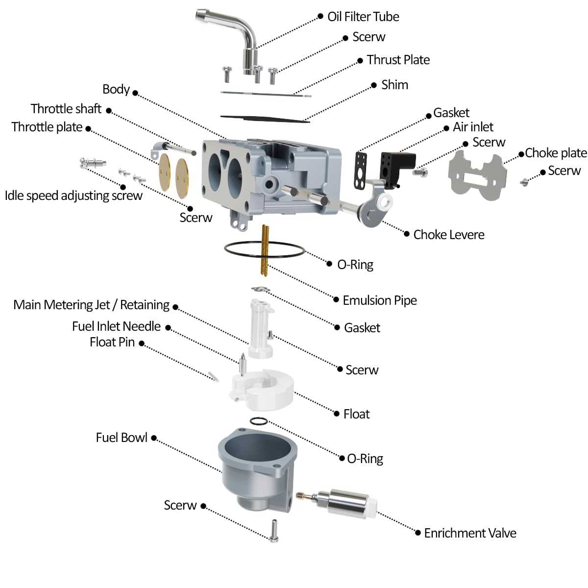 nikki carb parts diagram