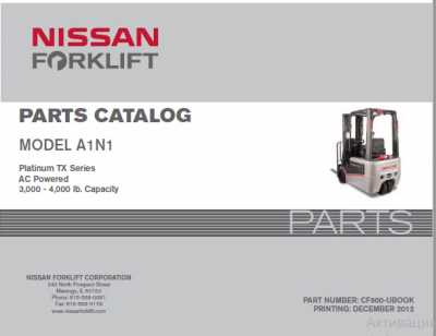 nissan forklift parts diagram