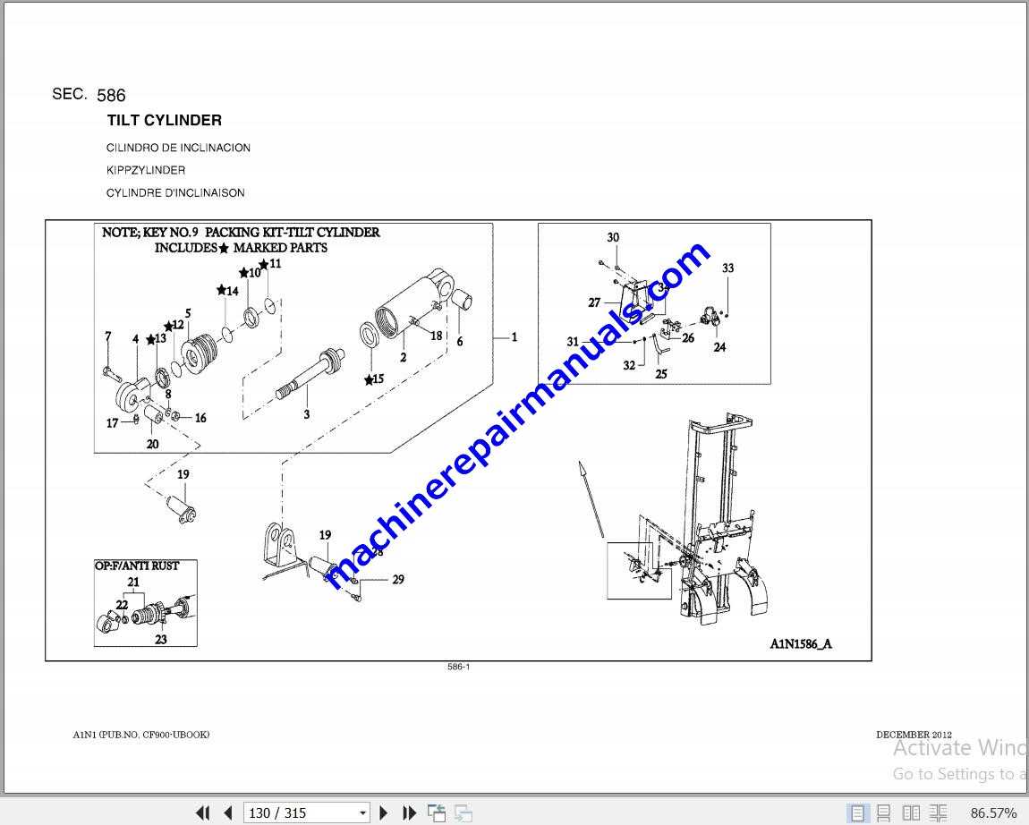 nissan forklift parts diagram