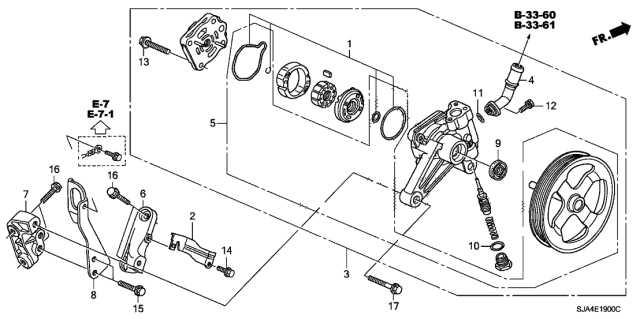 power steering parts diagram