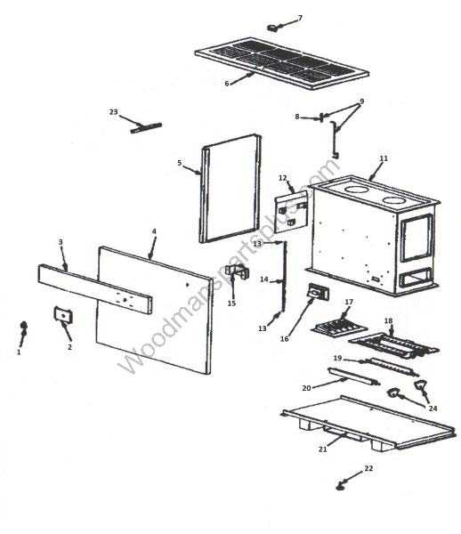 king pellet stove parts diagram