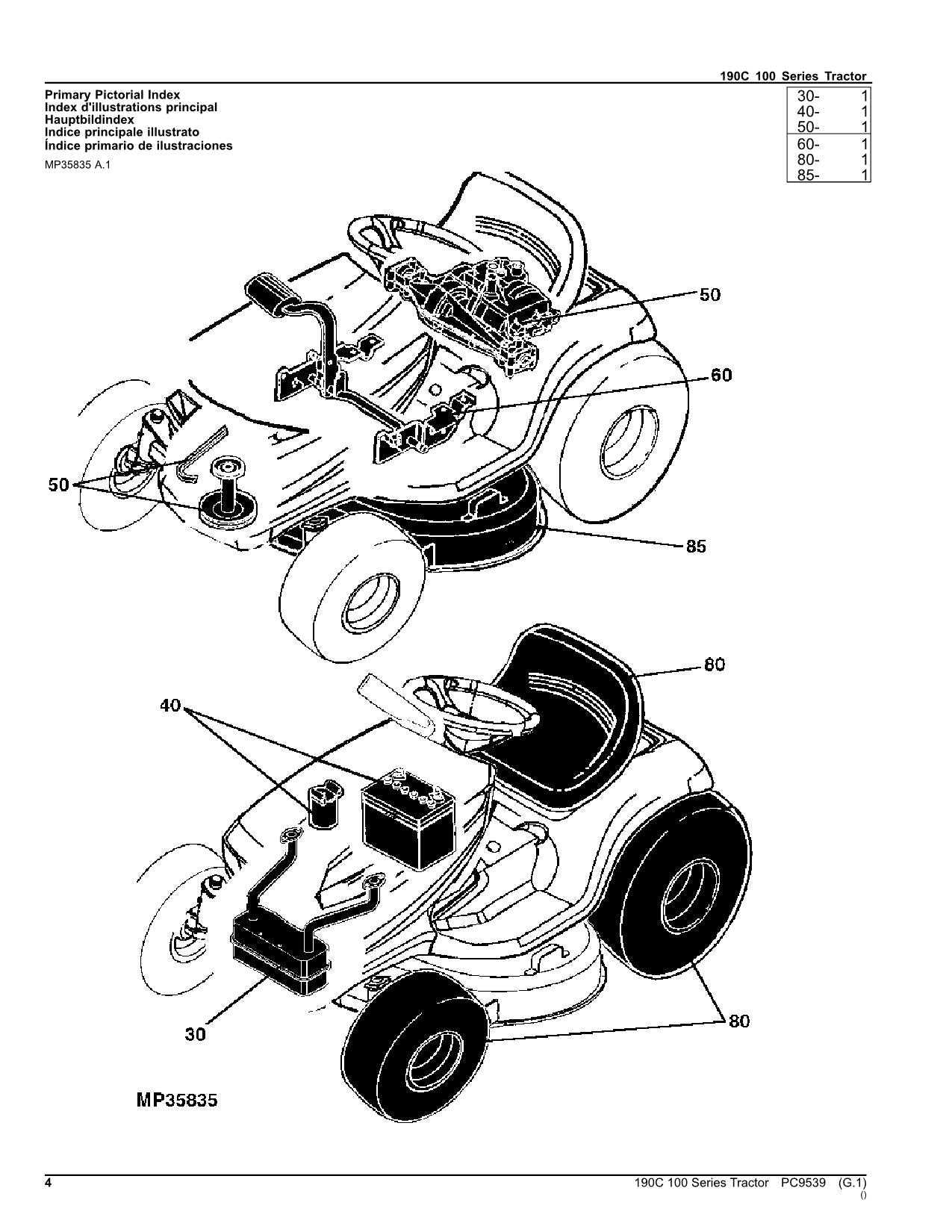 john deere 190c parts diagram