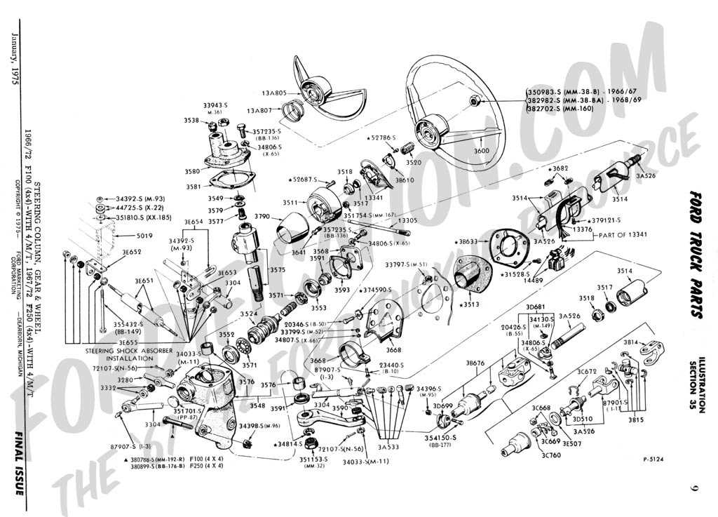 f250 steering parts diagram