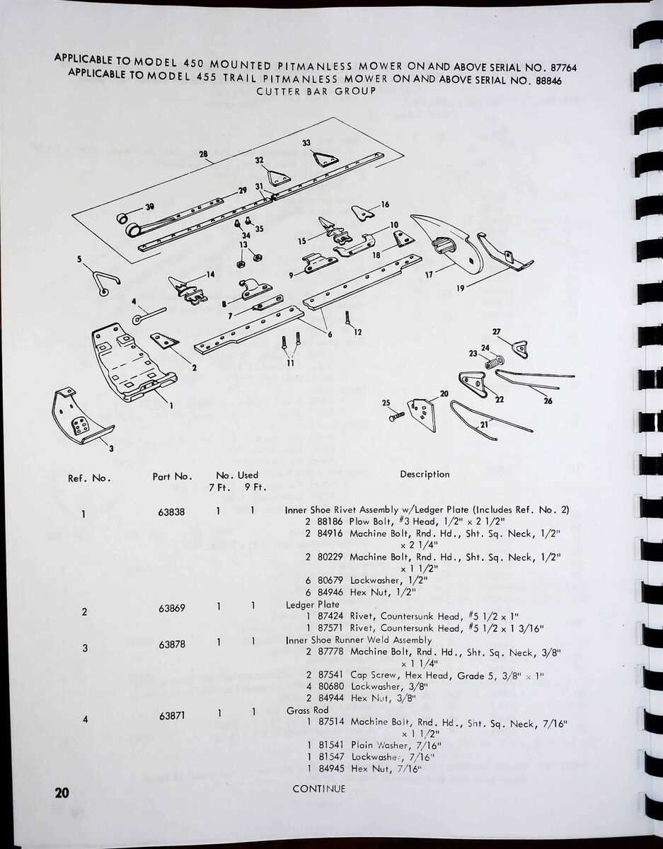 new holland 450 sickle mower parts diagram