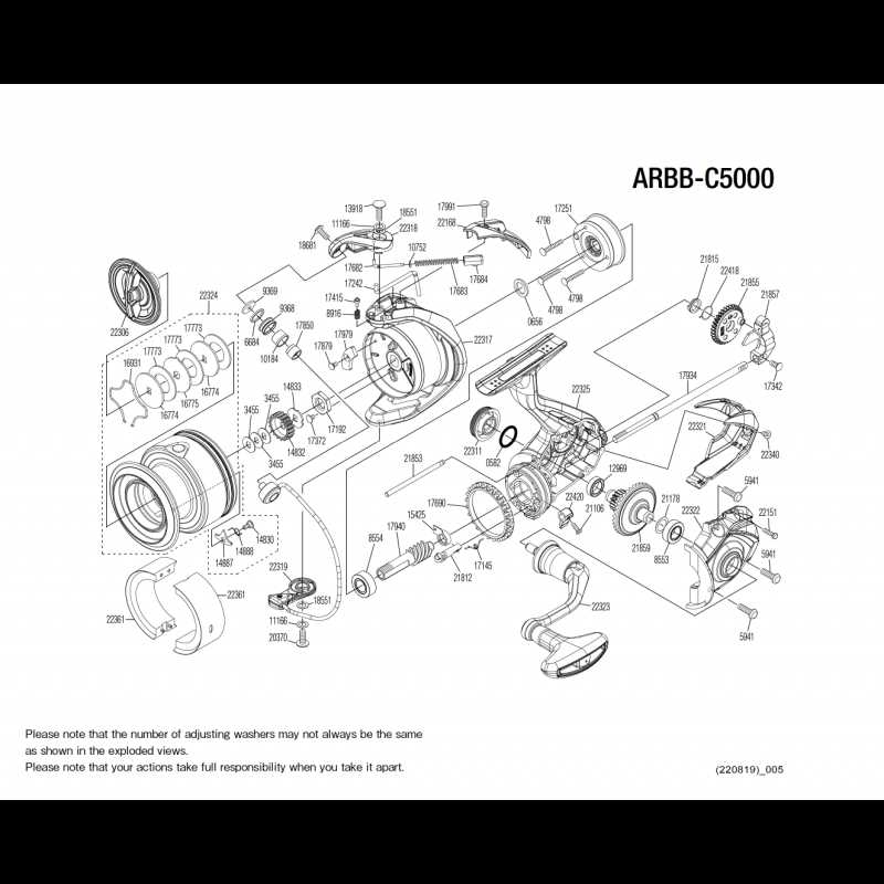 baitcast reel parts diagram