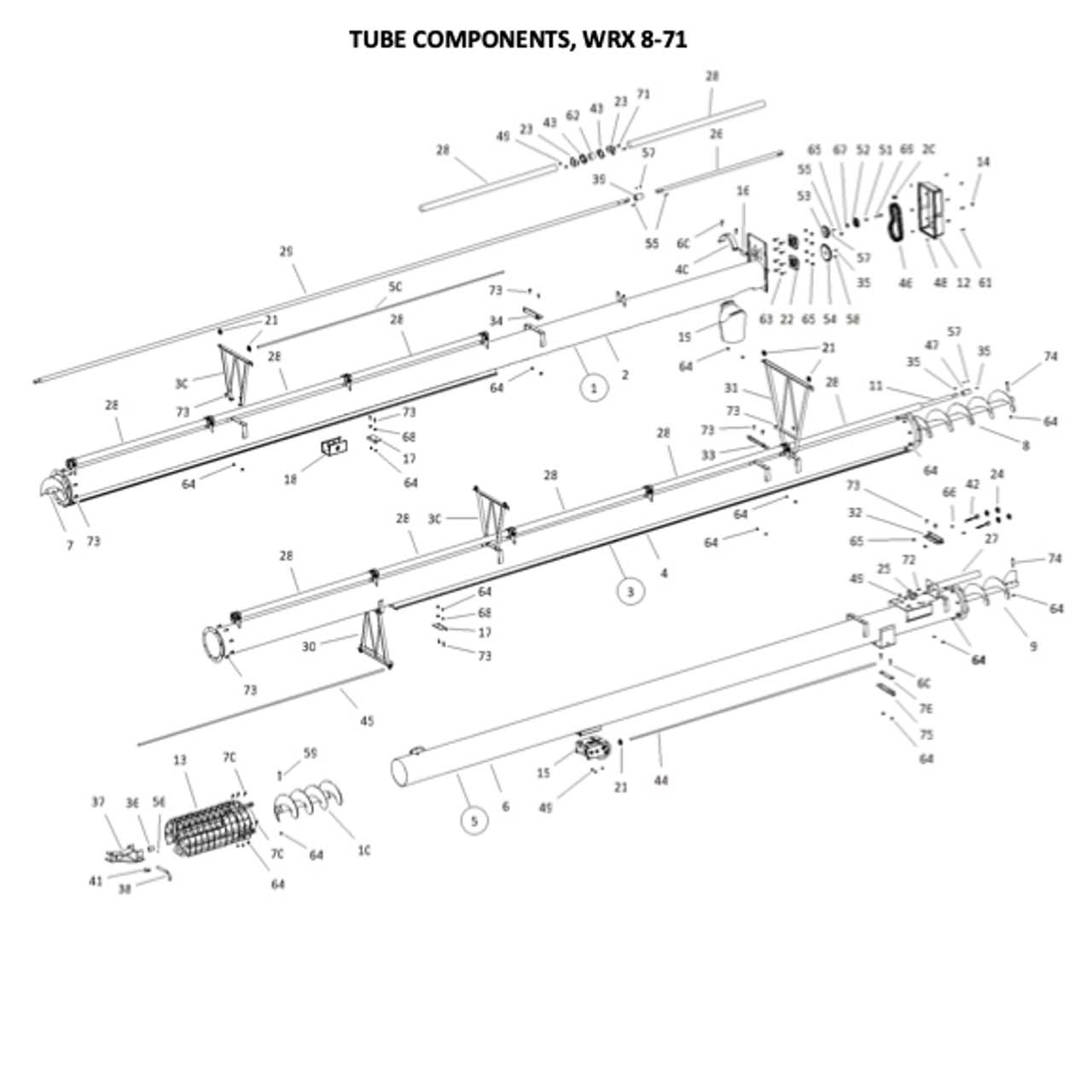 westfield auger parts diagram