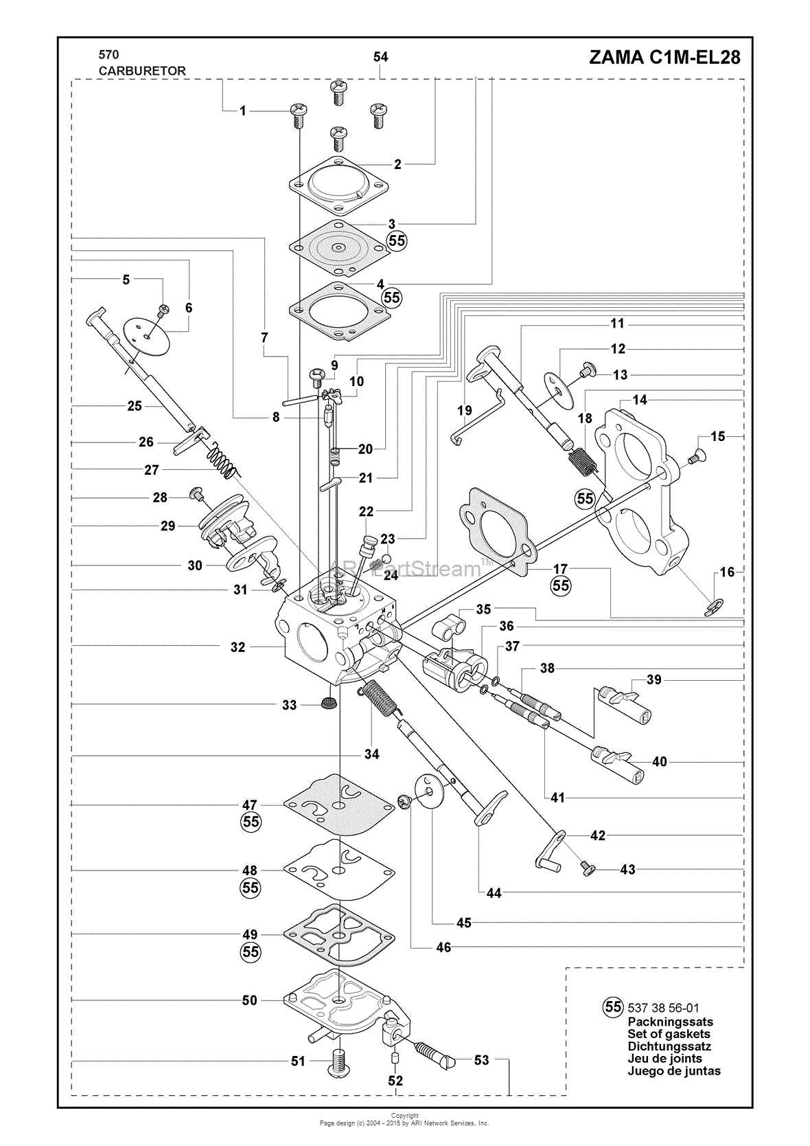 husqvarna 570bts parts diagram