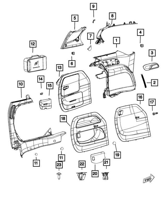 chrysler pacifica parts diagram