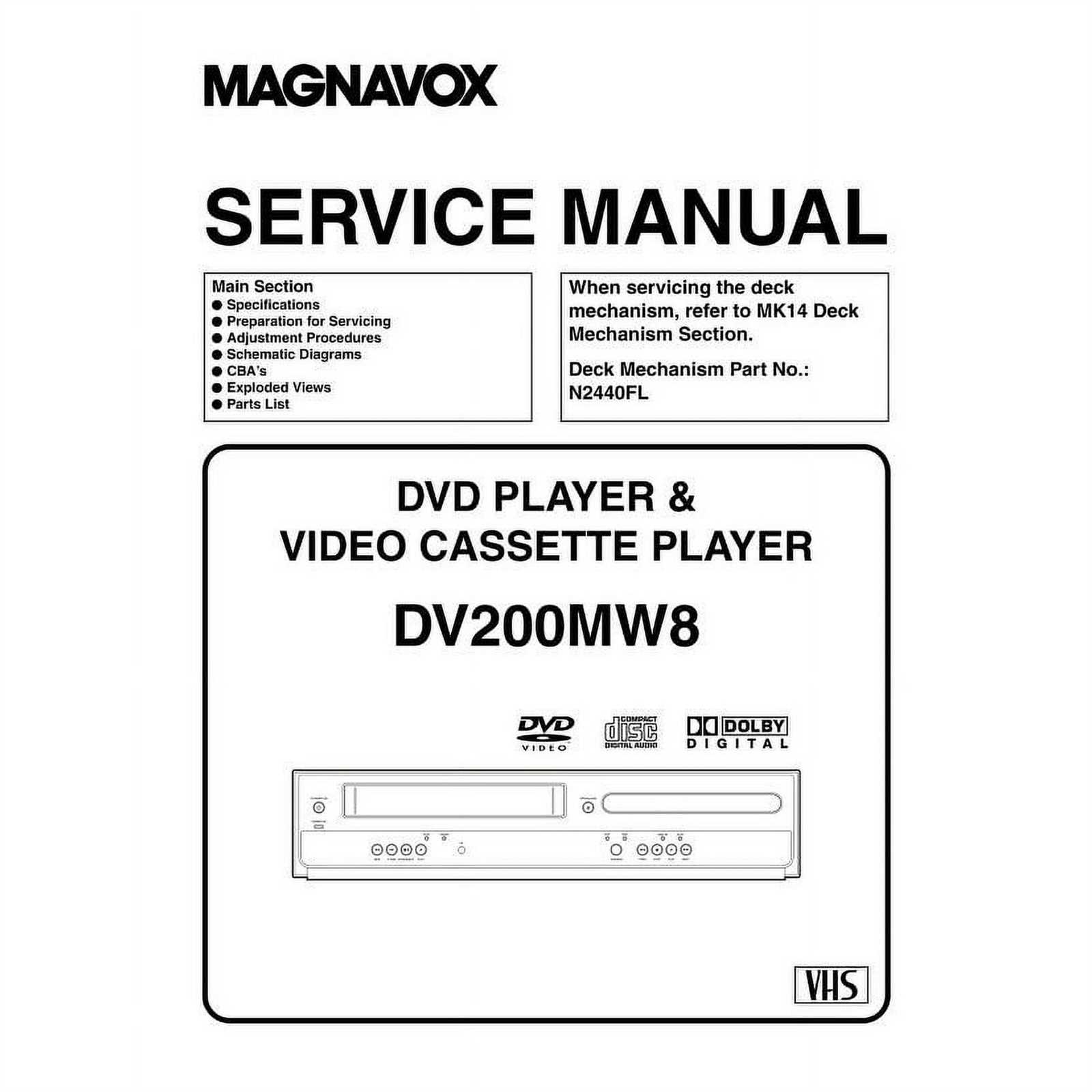 vcr parts diagram