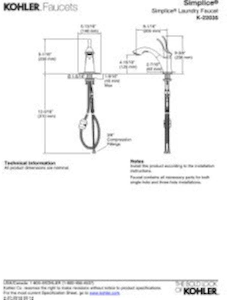 old kohler faucet parts diagram