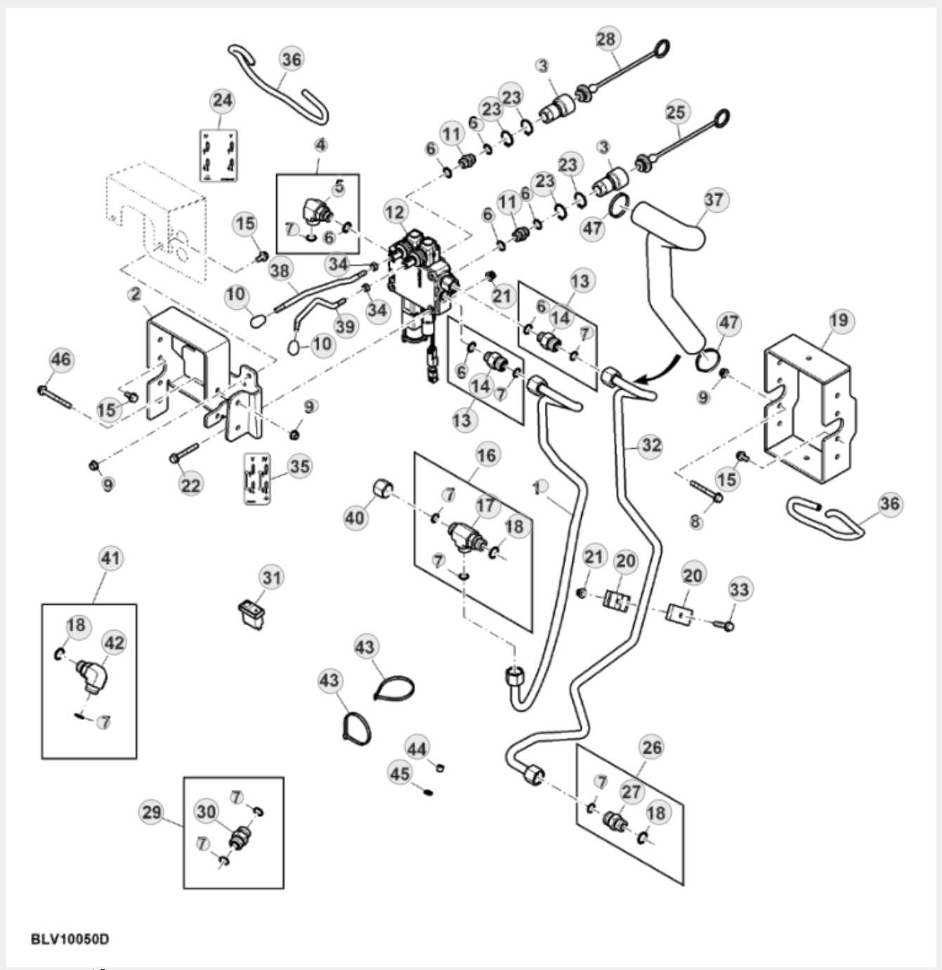 john deere d160 parts diagram