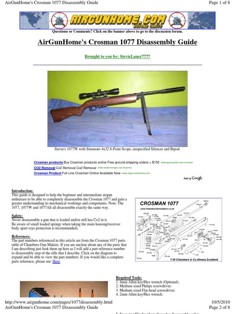 crosman 1077 parts diagram