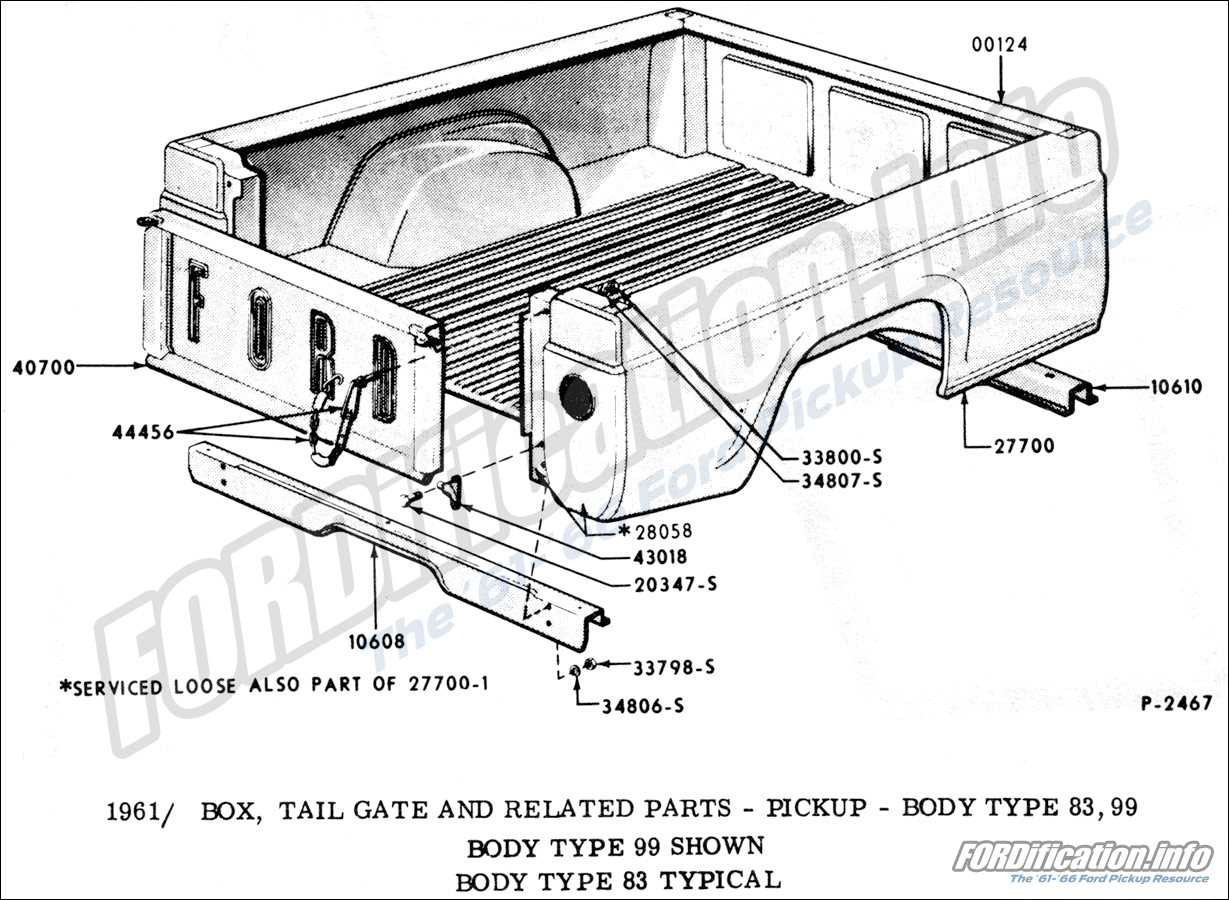 parts of a pickup truck diagram