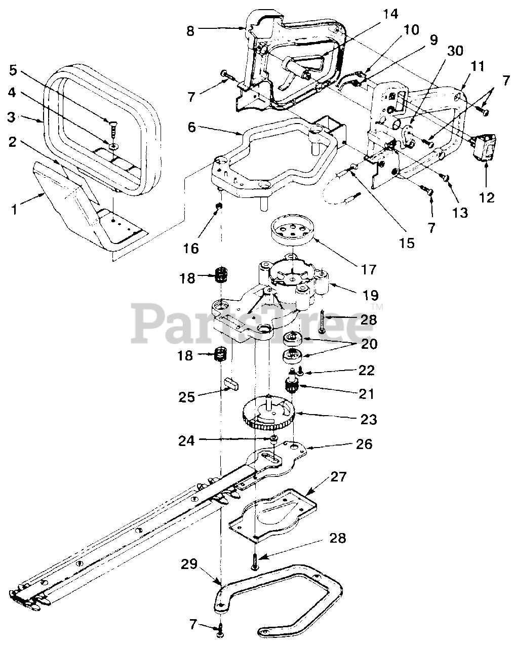 homelite trimmer parts diagram