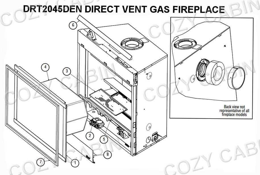 gas fireplace parts diagram