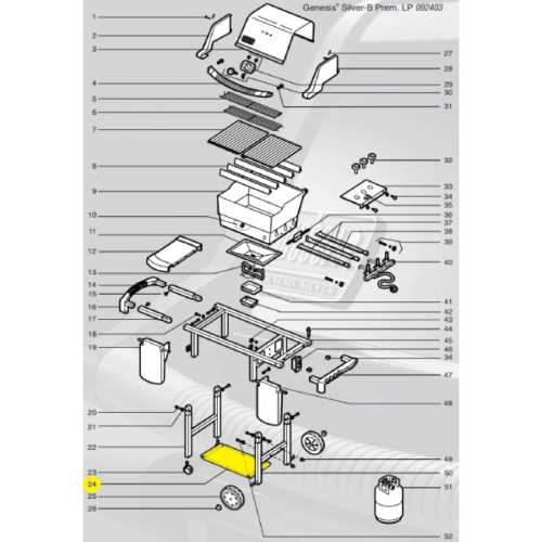 weber genesis e 330 parts diagram