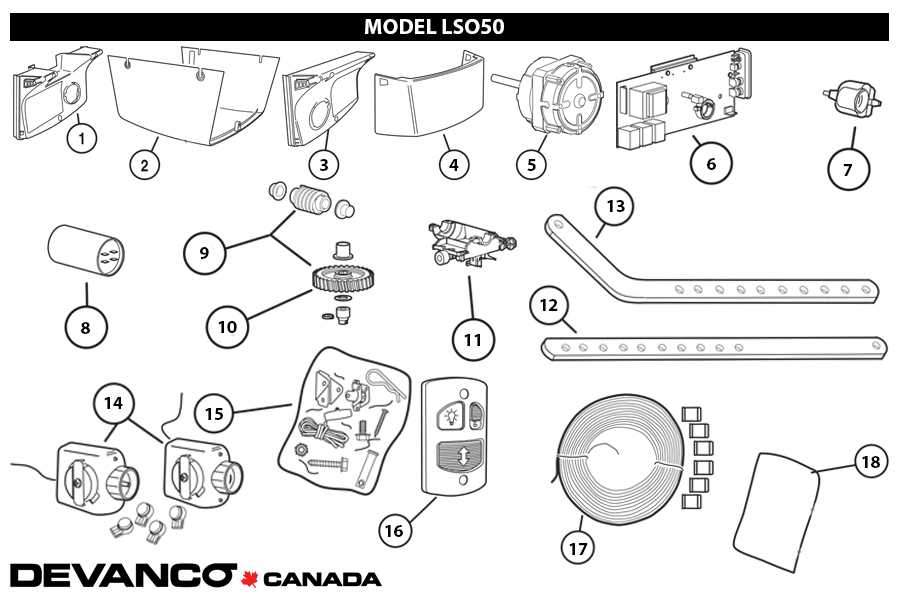 garage door part diagram