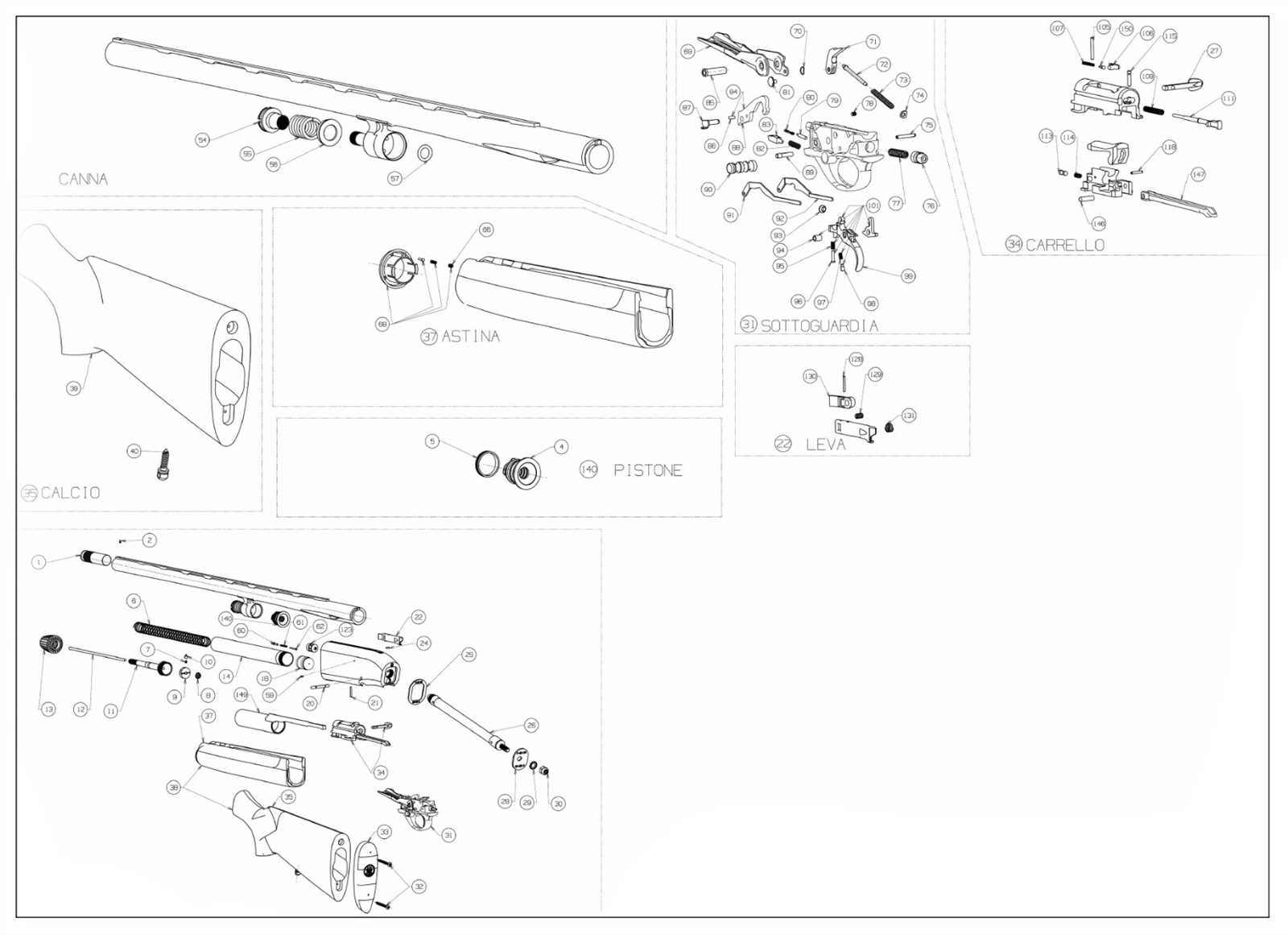 beretta 391 parts diagram