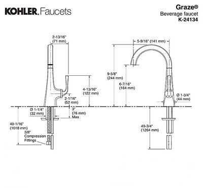 old kohler faucet parts diagram