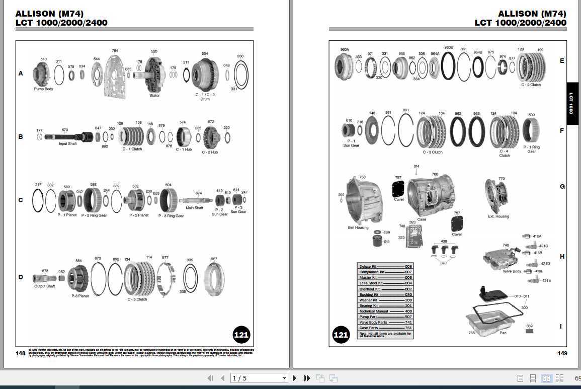 allison 1000 parts diagram