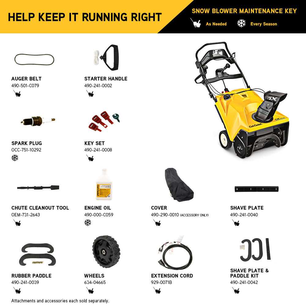 cub cadet snow blower parts diagram