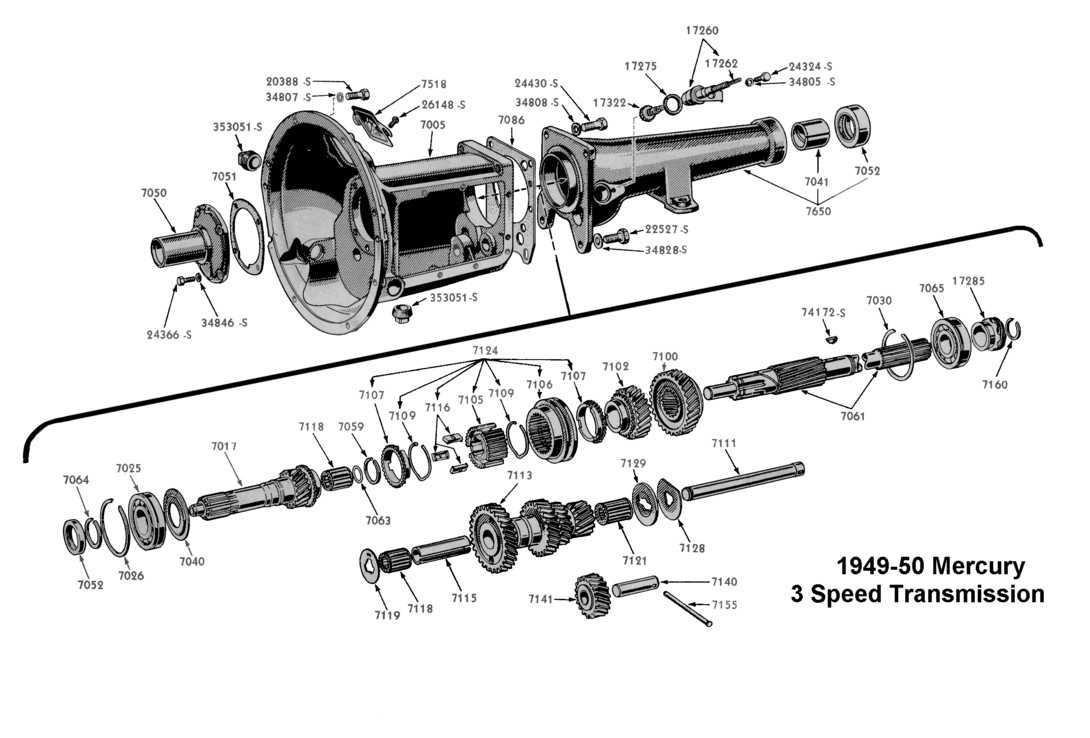 ford transmission parts diagram