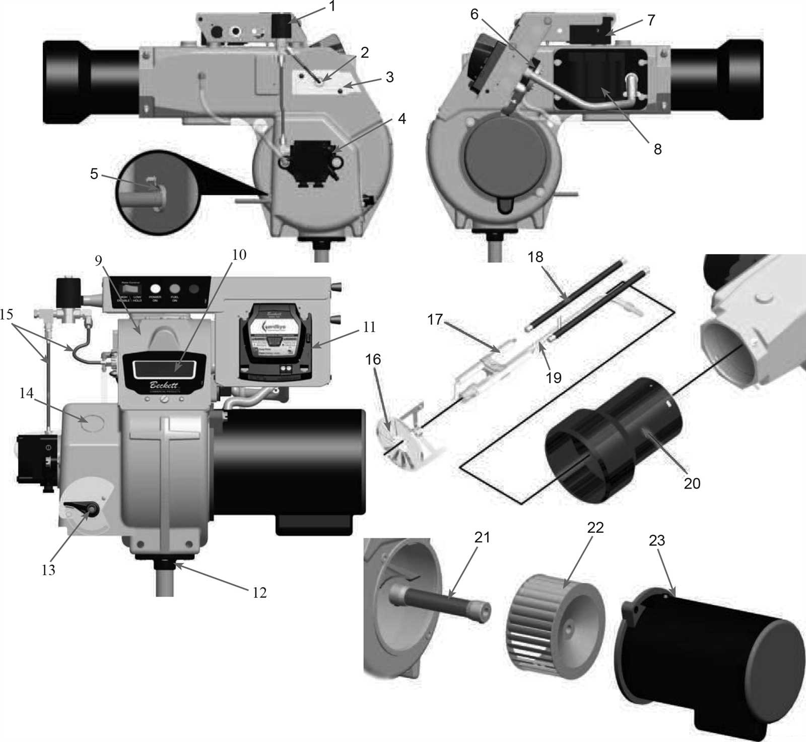 beckett afg oil burner parts diagram