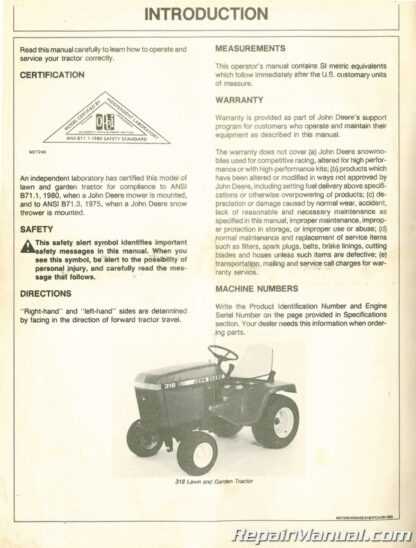 john deere 318 parts diagram