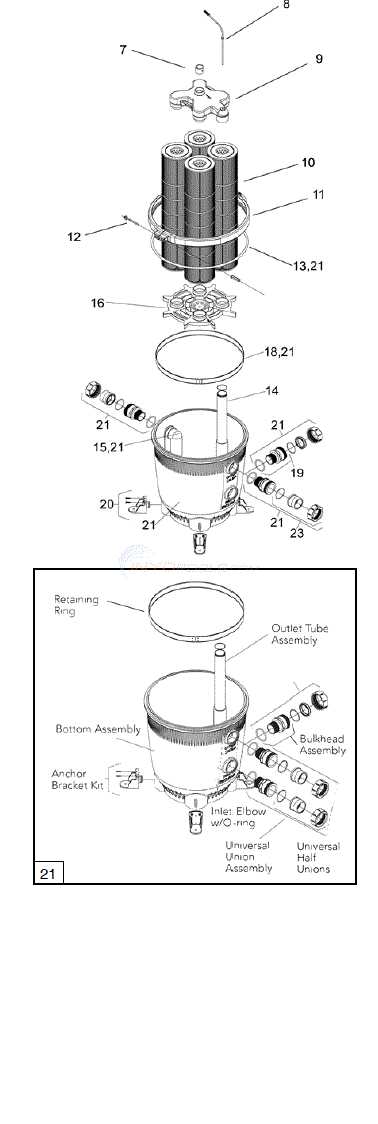 jandy filter parts diagram