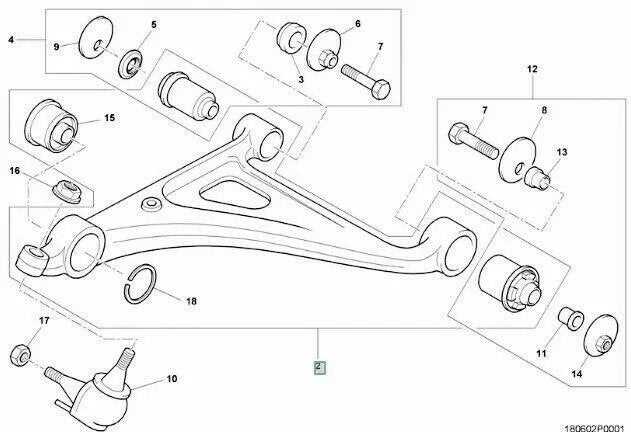 control arm parts diagram