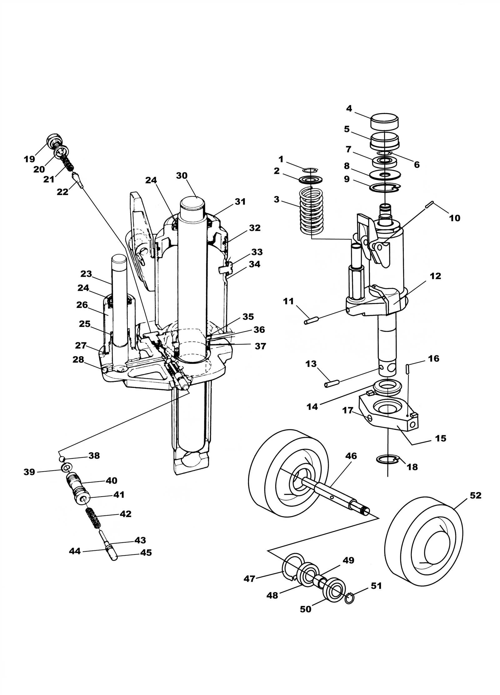 manual pallet jack parts diagram