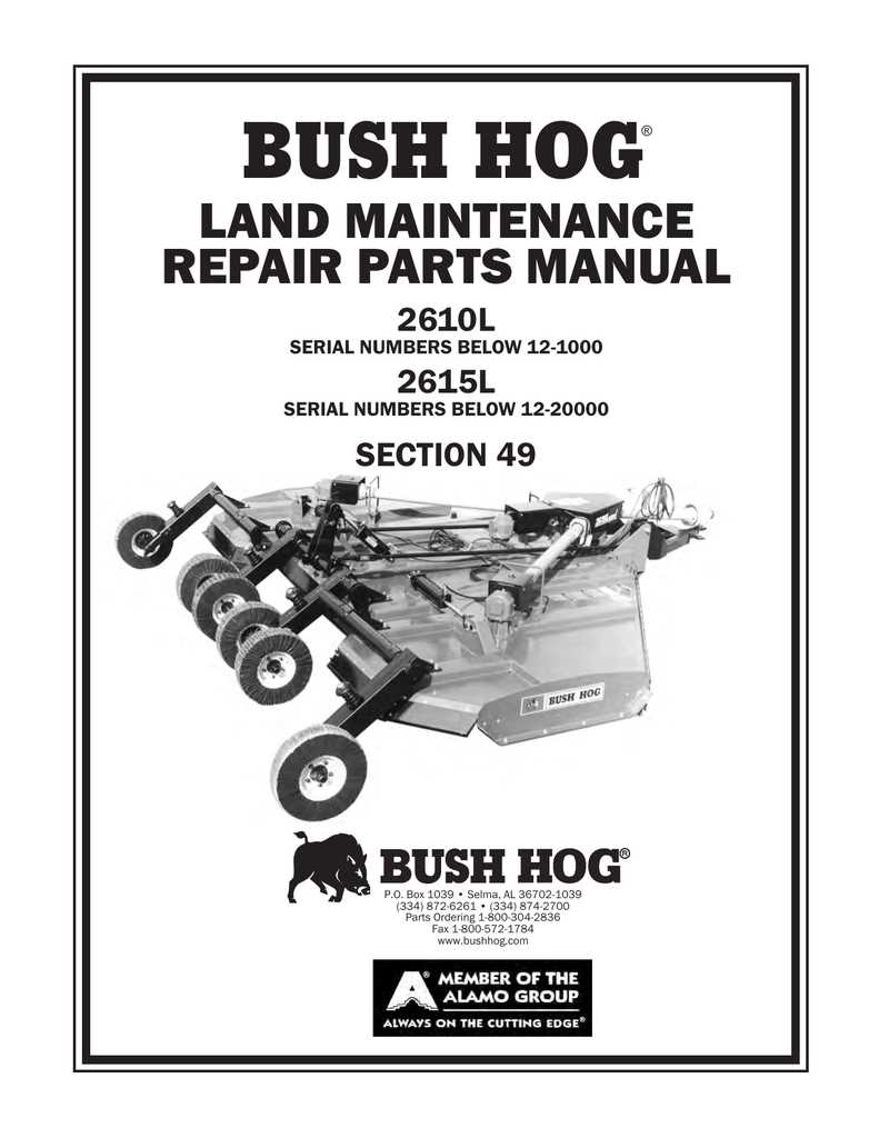 bush hog mower parts diagram