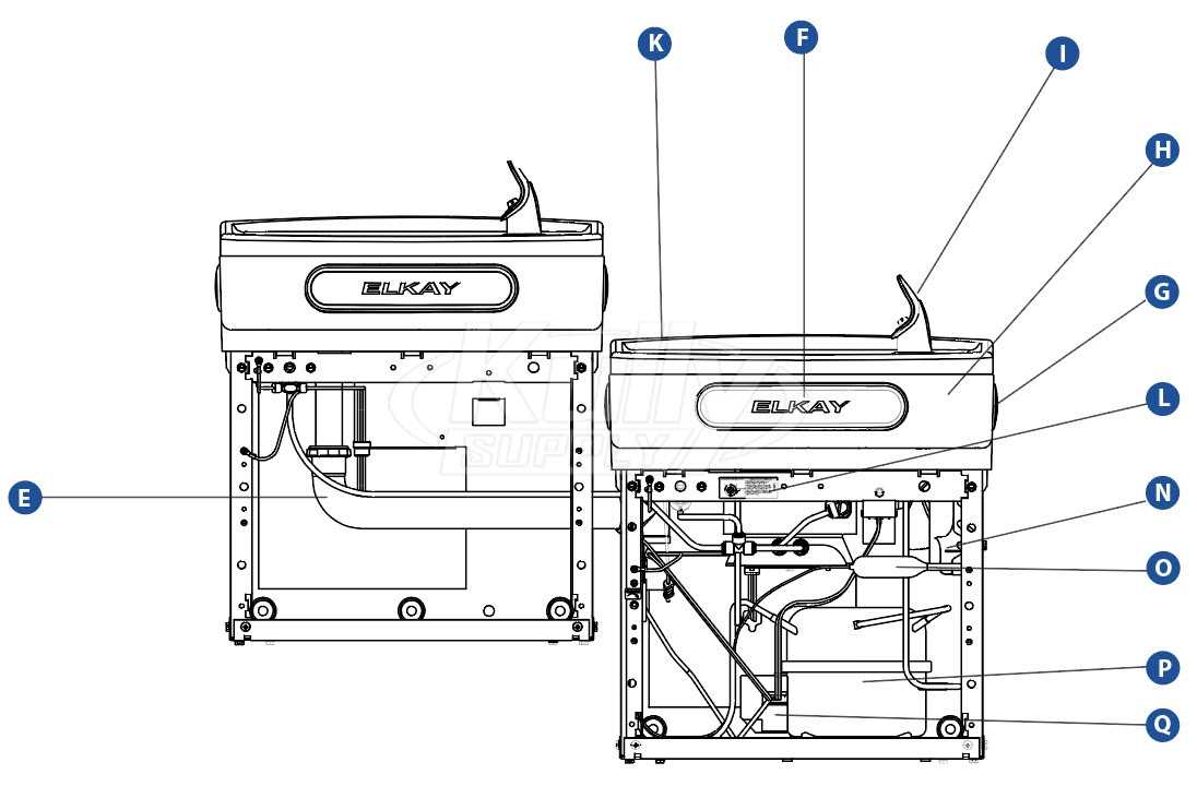 drinking fountain parts diagram